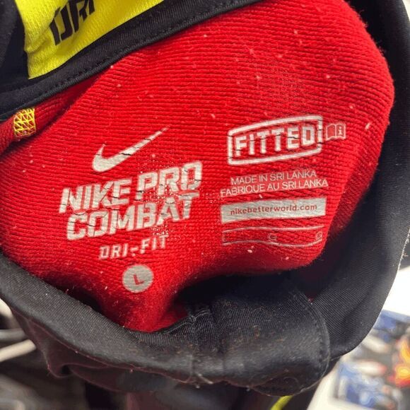 Nike Pro Combat Fitted Compression DriFit Mens Size Large Black 1/4 zip jacket - Picture 4 of 4